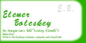 elemer bolcskey business card